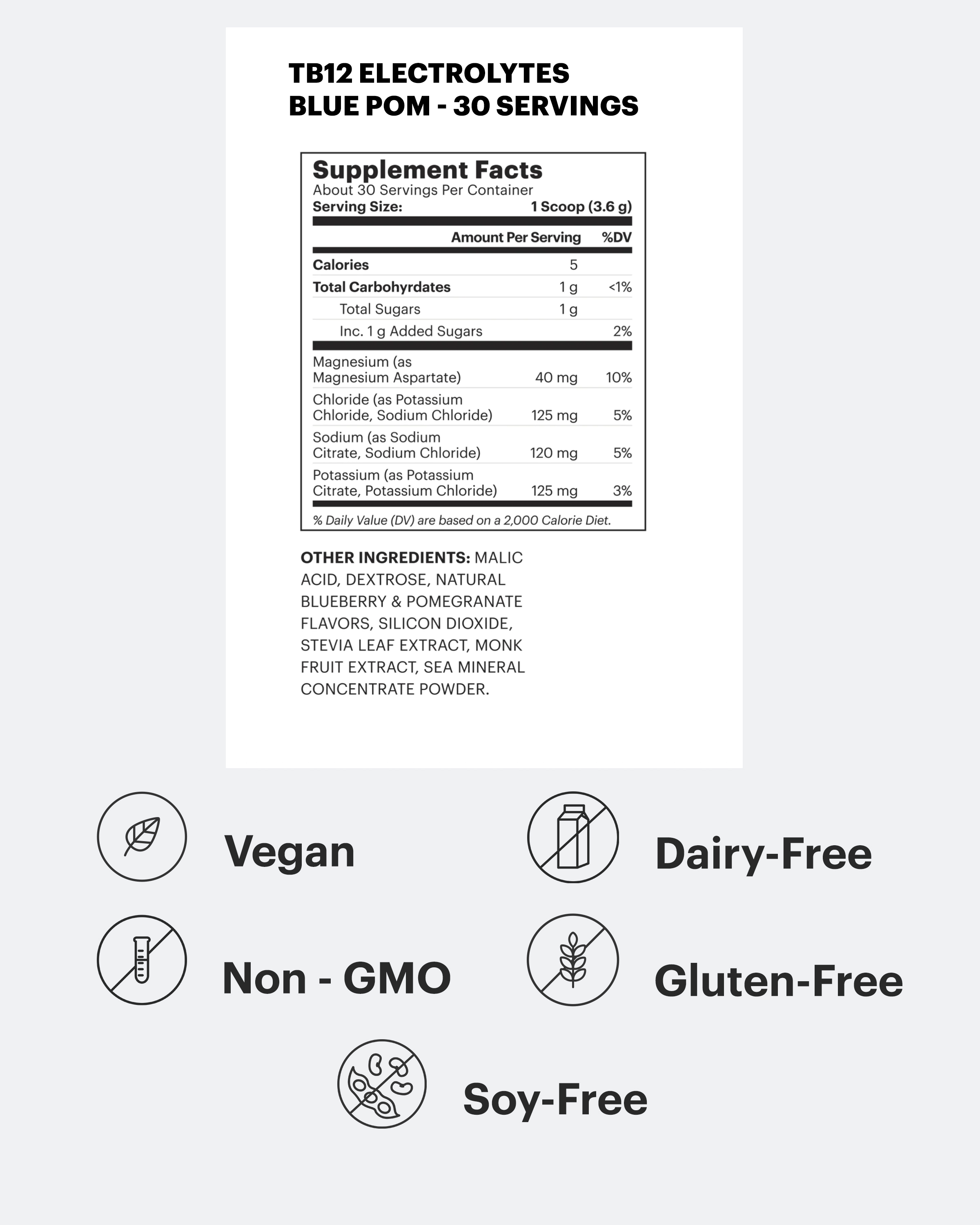 TB12 Electrolytes (30 Servings, Powder)