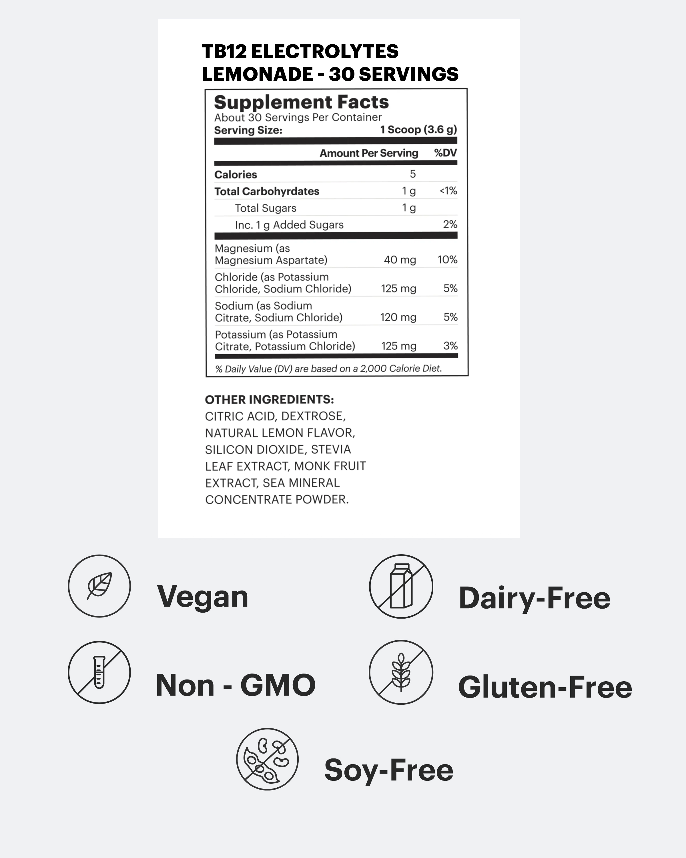 TB12 Electrolytes (30 Servings, Powder)