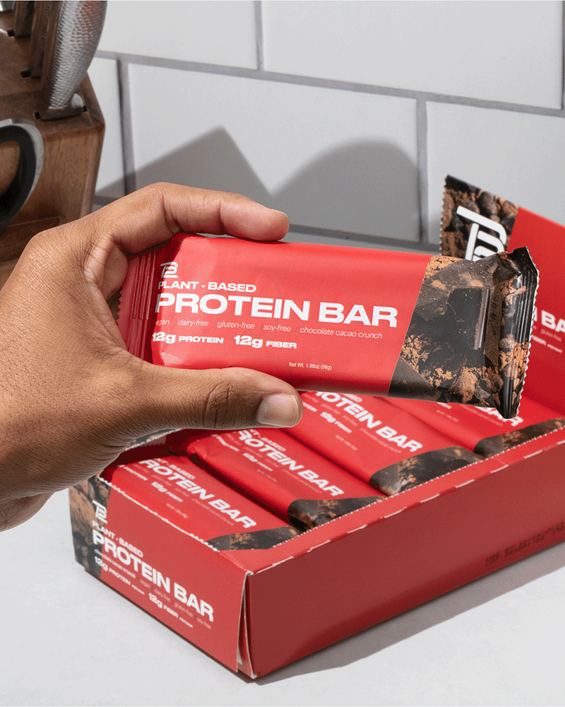 Chocolate Cacao Crunch plant-based protein bars