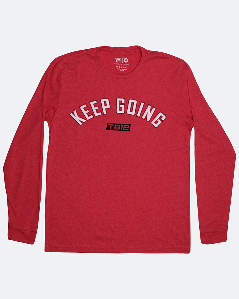 TB12 Keep Going T-Shirt in Red | Size XL