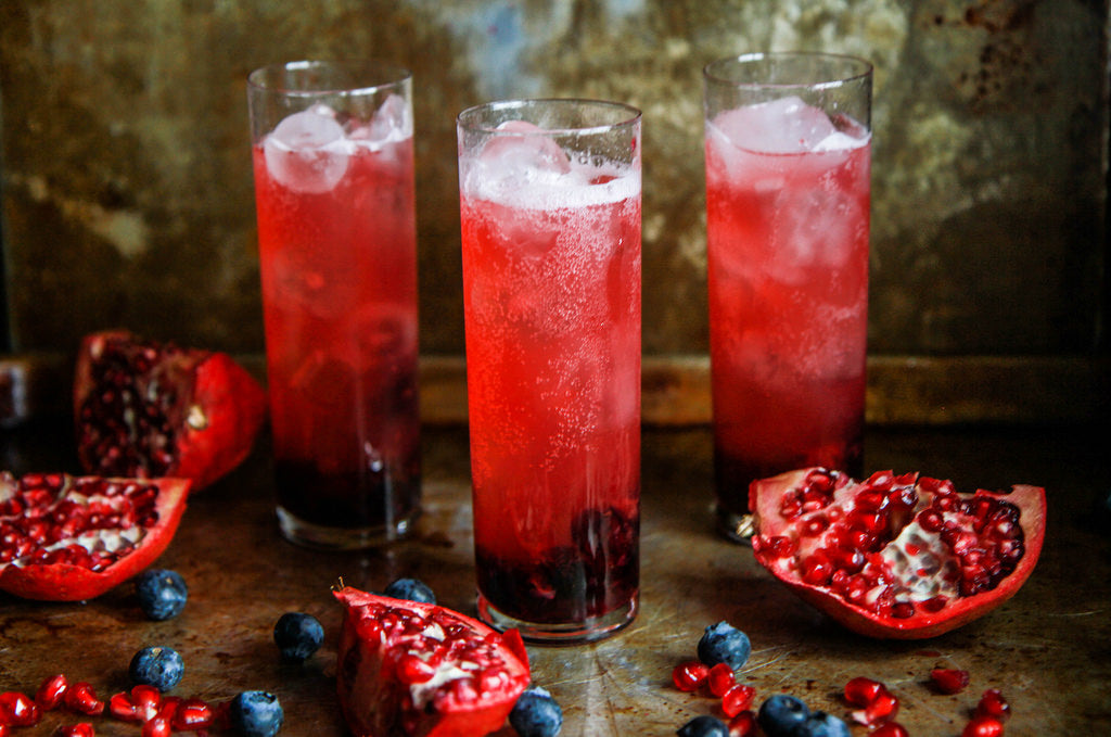 Pomegranate Blueberry Mocktail