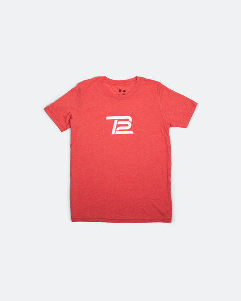 TB12 Youth T-Shirt in Navy Blue | Size Small | Tri-Blend Material